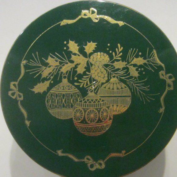 Ottagiri Japan Green Lacquer Gold Painted Ornament Box of Coasters Set - Picture 8 of 10